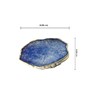 Crystal Blue Stone Set of 2 Table Coasters