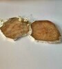 Crystal Brown Stone Set of 2 Table Coasters