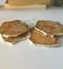 Crystal Brown Stone Set of 4 Table Coasters