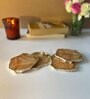 Crystal Brown Stone Set of 4 Table Coasters