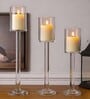 Crystal Columnar Transparent Candle Stand