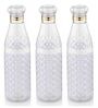 Crystal Design 1 Ltr Plastic (Set Of 3 ) Water Bottle