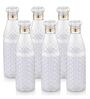 Crystal Design 1 Ltr Plastic (Set Of 6 ) Water Bottle