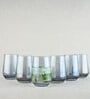 (Set Of 6) Crystal Glass Lead Free Black Cocktail Glass