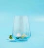 (Set Of 6) Crystal Glass Lead Free Blue Cocktail Glass