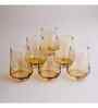 (Set Of 6) Crystal Glass Lead Free Golden Cocktail Glass