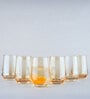 (Set Of 6) Crystal Glass Lead Free Golden Cocktail Glass