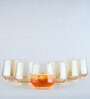 (Set Of 6) Crystal Glass Lead Free Golden Cocktail Glass