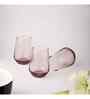 (Set Of 6) Crystal Glass Lead Free Pink Cocktail Glass