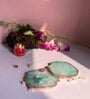 Crystal Green Stone Set of 2 Table Coasters