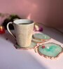 Crystal Green Stone Set of 4 Table Coasters