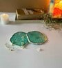 Crystal Green Stone Set of 2 Table Coasters