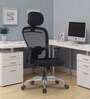 Crystal V2 Breathable Mesh Ergonomic Chair in Black Colour with Headrest