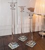 Crystal Ivory Transparent Candle Stand