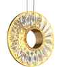 Crystal LED Ring Chandelier in Gold | Luxury Hanging Light