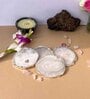 Crystal White Stone Set of 2 Table Coasters