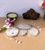 Crystal White Stone Set of 2 Table Coasters