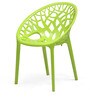 Crystalpp Plastic Chair in Lime Green Finish, Set of 2