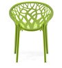 Crystalpp Plastic Chair in Lime Green Finish, Set of 2
