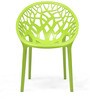 Crystalpp Plastic Chair in Lime Green Finish, Set of 2