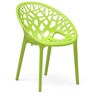 Crystalpp Plastic Chair in Lime Green Finish, Set of 2