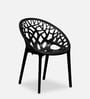 Crystal Plastic Chair in Iron Black Finish