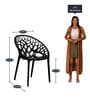 Crystal Plastic Chair in Iron Black Finish