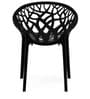 Crystal Plastic Chair in Iron Black Finish