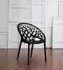 Crystal Plastic Chair in Iron Black Finish
