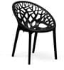 Crystal Plastic Chair in Iron Black Finish