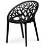 Crystal Plastic Chair in Iron Black Finish