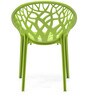 Crystal Plastic Chair in Lime Green Colour