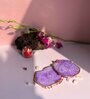 Crystal Purple Stone Set of 2 Table Coasters