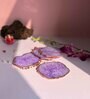 Crystal Purple Stone Set of 4 Table Coasters