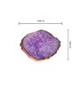 Crystal Purple Stone Set of 4 Table Coasters
