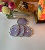 Crystal Purple Stone Set of 4 Table Coasters