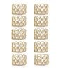 Crystal Tealight Candle Holder Votives, Gold, Pack of 6