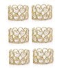 Crystal Tealight Candle Holder Votives, Gold, Pack of 6