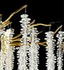  Crystal Tree Branches Golden Chandelier Lighting Fixture, Ceiling Hanging Light for Dining Room Bedroom Living Room Entryway, (with G9 Bulb Holder) 600MM Diameter (50Pcs K9 Branches)