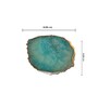Crystal Turquoise Stone Set of 2 Table Coasters