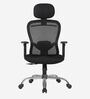 Crystal V2 Breathable Mesh Ergonomic Chair in Black Colour with Headrest