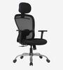 Crystal V2 Breathable Mesh Ergonomic Chair in Black Colour with Headrest