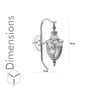 Crystorama Beautiful Textured Smoke Glass Hanging Wall Light