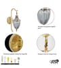 Crystorama Beautiful Textured Smoke Glass Hanging Wall Light