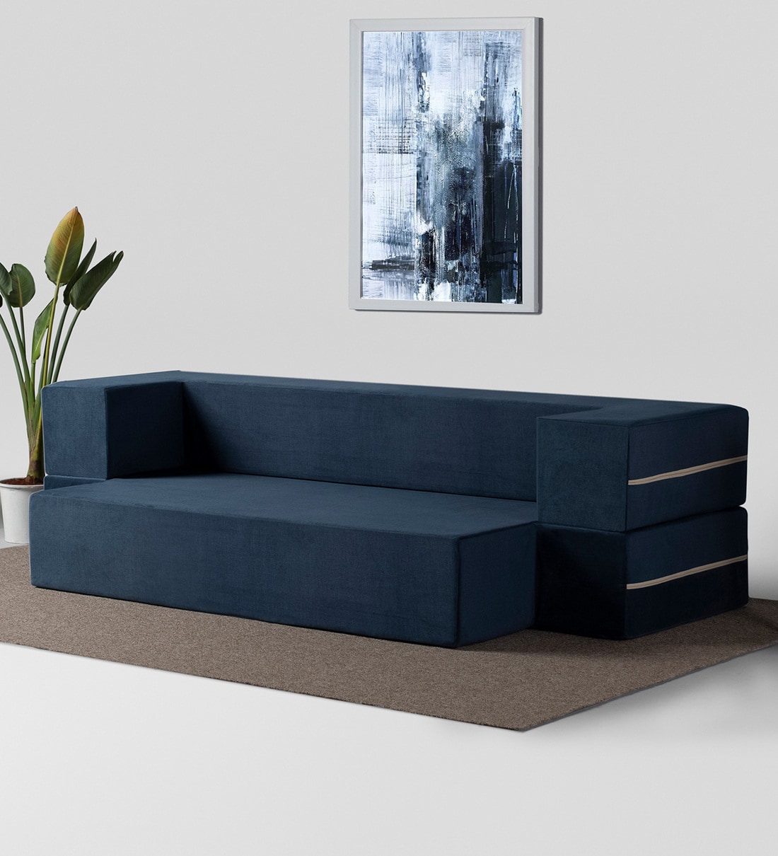 Buy HD Foam (75 x 48) Queen Size 10 Inches Sofa Cum Foldable Mattress