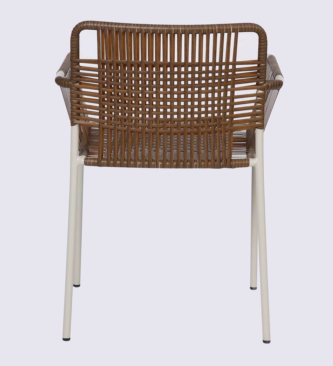 Buy Cube Outdoor Coffee Set In Tan Wicker / Cream Colour By Advent