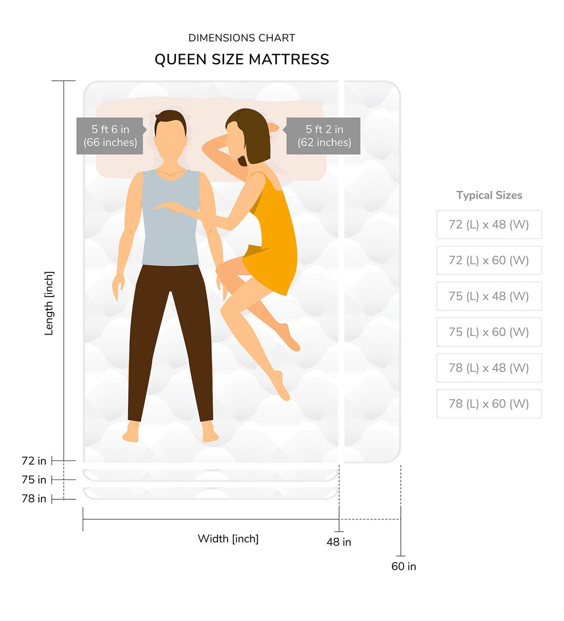 Buy Cumulus Orthopedic Reversible 6 Inches Queen Size HR & Rebonded