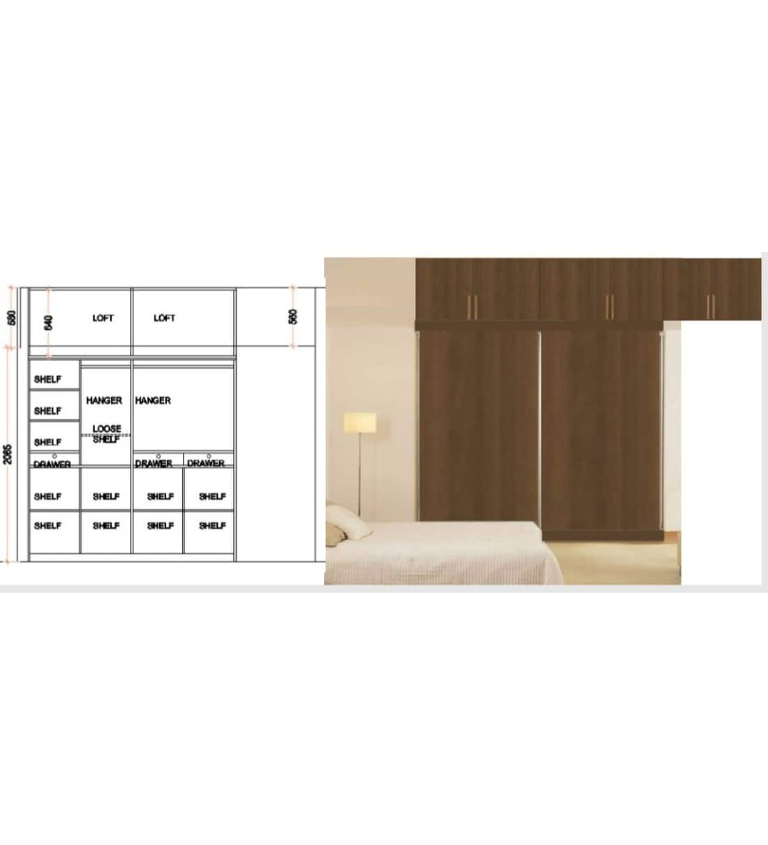 Buy Customized Modular Wardrobe 1 For Mr Pramod Krishnani Online Modular Wardrobes Wardrobes Furniture Pepperfry Product