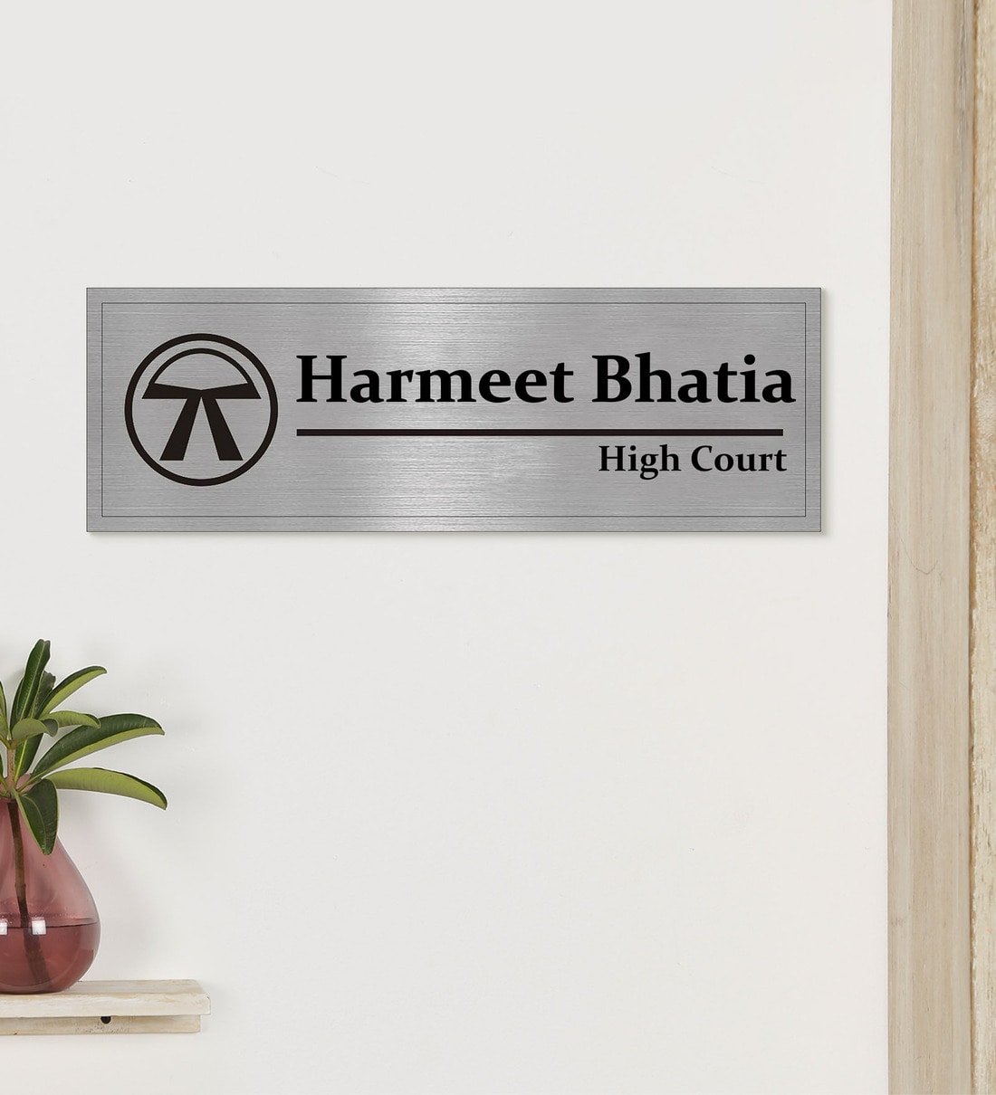 Buy Customized Silver Acrylic Name Plate by Karigaari India Online