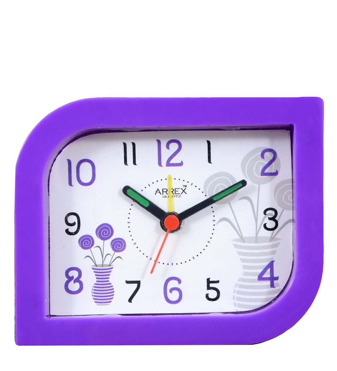 Buy Cute Analog Alarm Table Clock in Purple by Arrex Online Kids